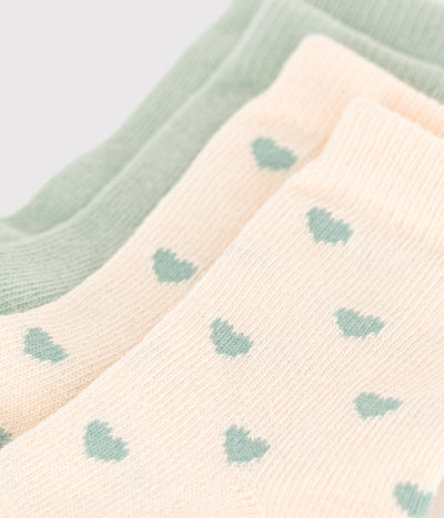 BABIES' HEART COTTON SOCKS - 2-PACK