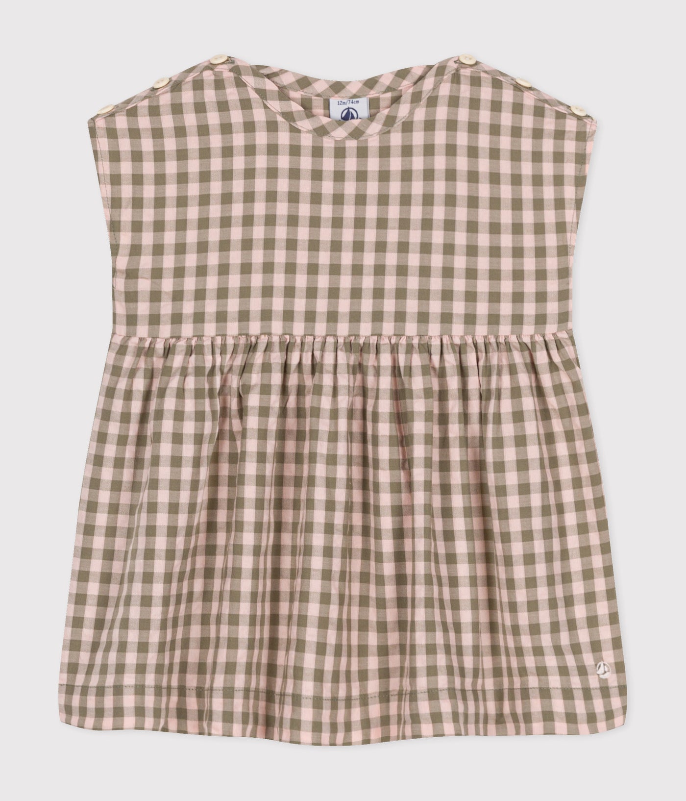 BABIES' SHORT-SLEEVED SEERSUCKER DRESS