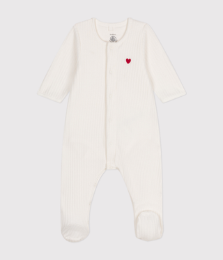 BABY UNISEX VELOUR FOOTED SLEEPSUIT