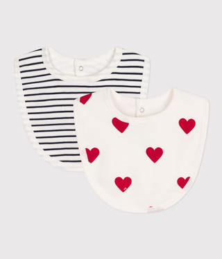 NEWBORN BABY UNISEX ORGANIC COTTON BIB - 2-PACK