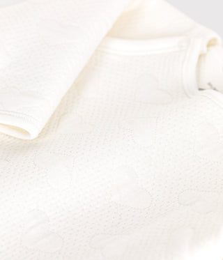 BABY UNISEX HEART ORGANIC COTTON FOOTED SLEEPSUIT