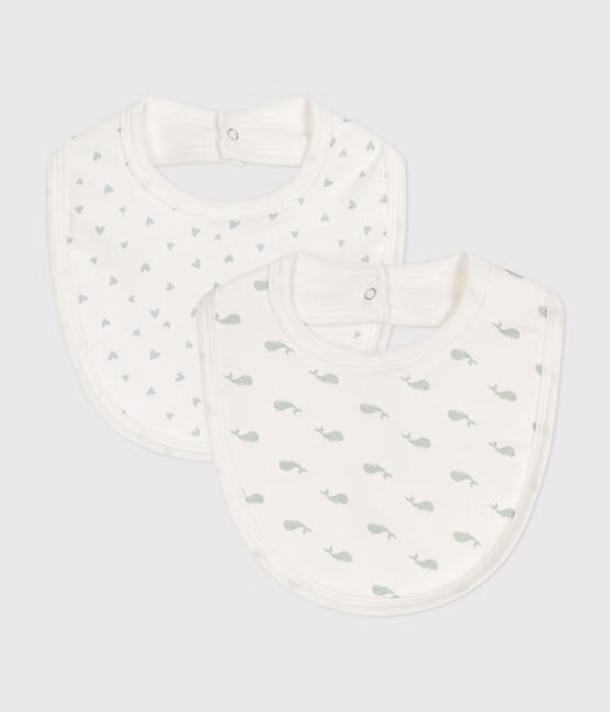 BABIES' COTTON BIBS - 2-PACK