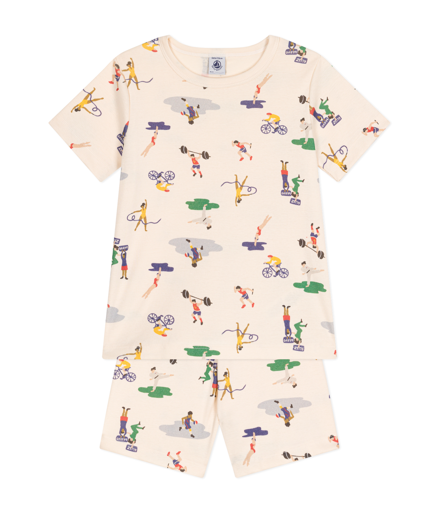 CHILDREN'S MULTI-SPORTS PRINT SHORT COTTON PYJAMAS