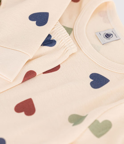 CHILDREN'S HEART PRINTED COTTON PYJAMAS