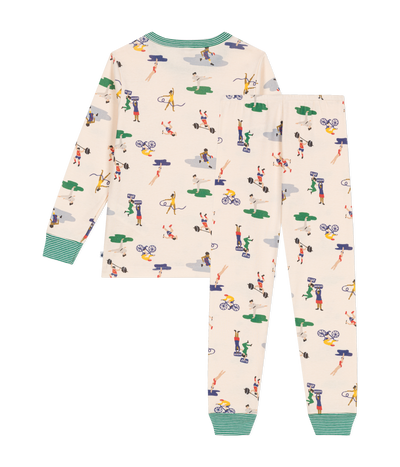 CHILDREN'S MULTI-SPORTS PRINT COTTON PYJAMAS