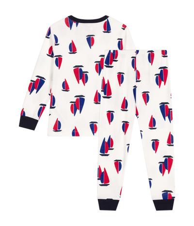 CHILDREN'S BOAT PRINT COTTON PYJAMAS