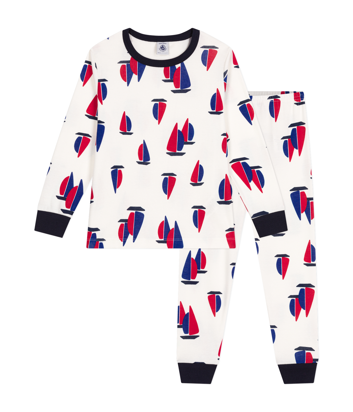 CHILDREN'S BOAT PRINT COTTON PYJAMAS