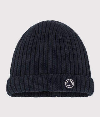 BABY UNISEX ORGANIC COTTON KNIT HAT WITH FLEECE LINING