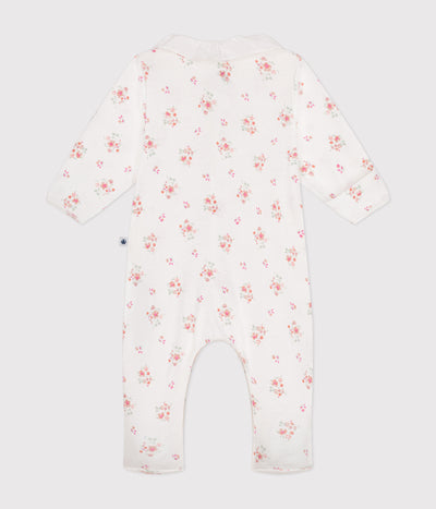 BABIES' FLORAL PRINT COTTON PYJAMA SUIT