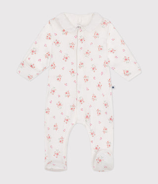 BABY GIRL'S ORGANIC COTTON SLEEPSUIT