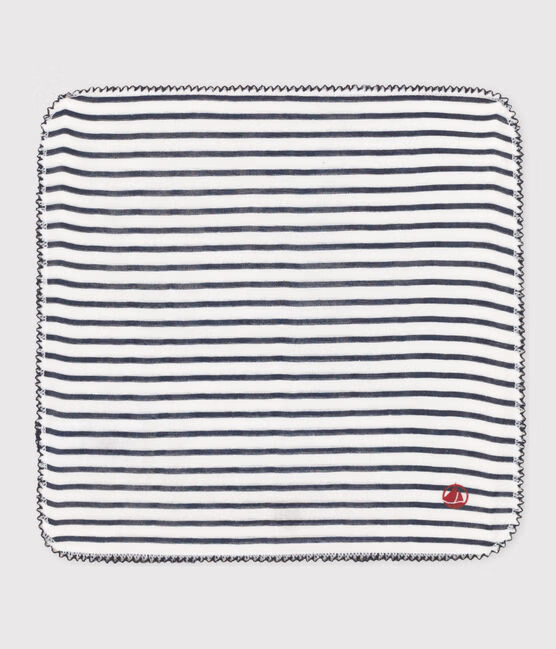 STRIPED COTTON GAUZE HANKY FOR BABY