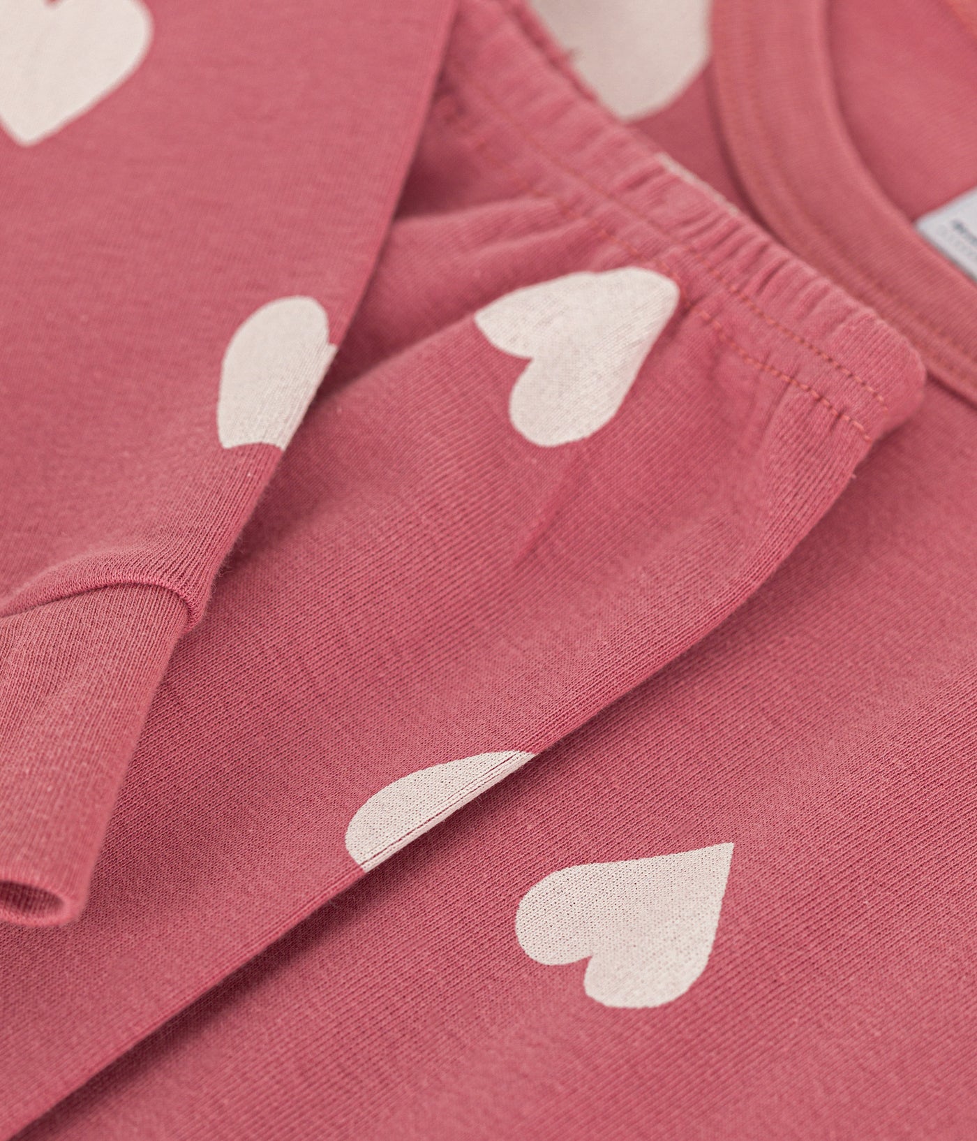 CHILDREN'S HEART PRINT COTTON PYJAMAS