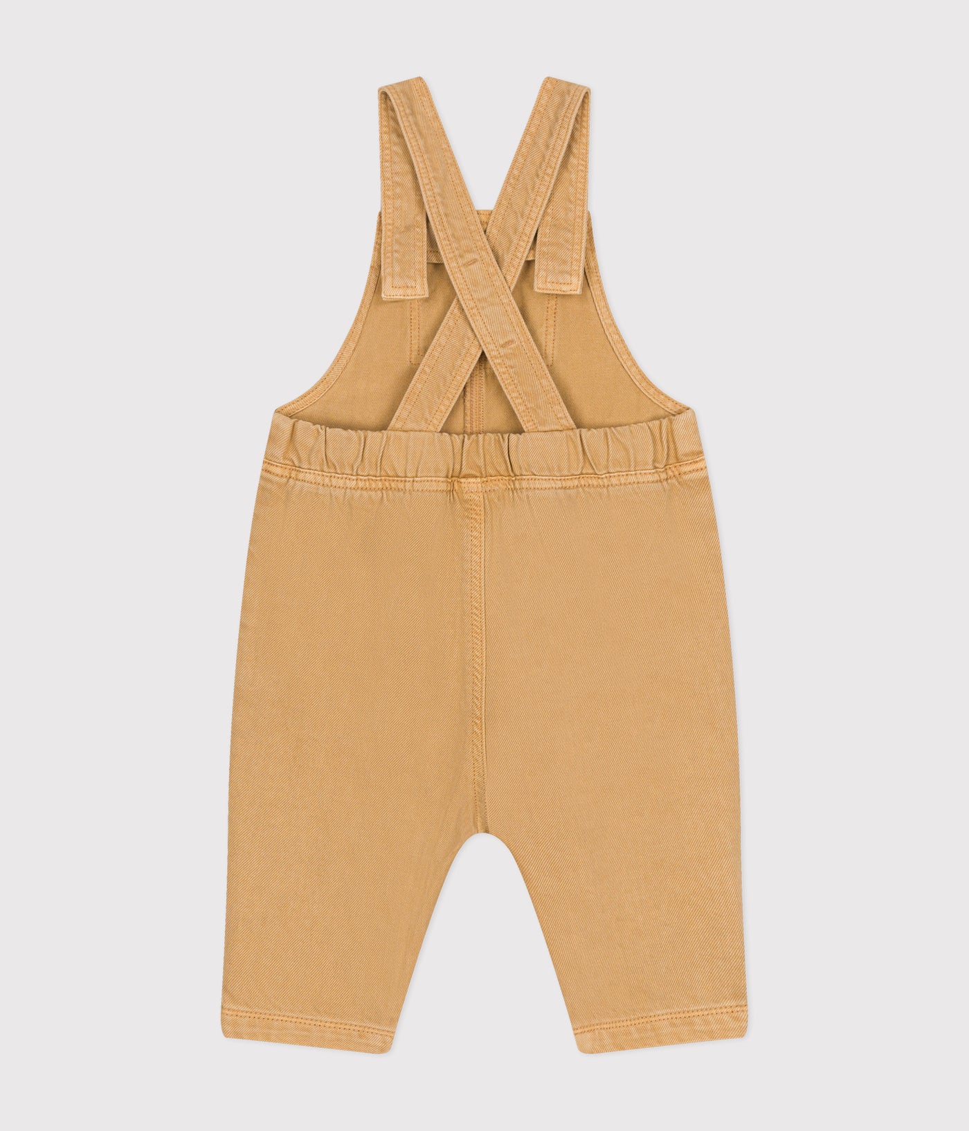 BABIES' LONG COLOURED DENIM DUNGAREES