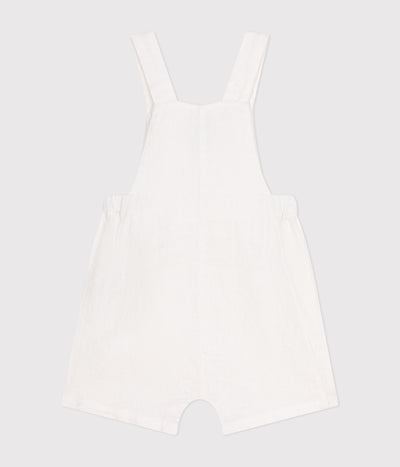 BABIES' SHORT LINEN DUNGAREES