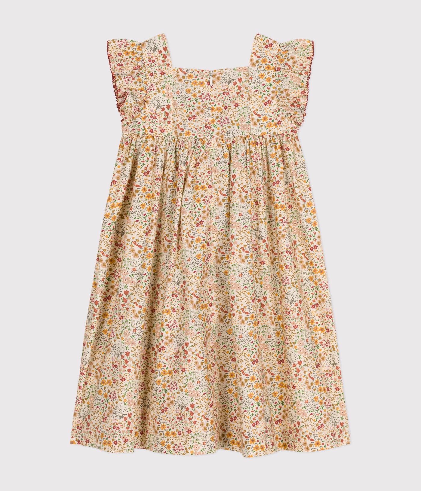 GIRLS' SLEEVELESS PRINTED POPLIN DRESS