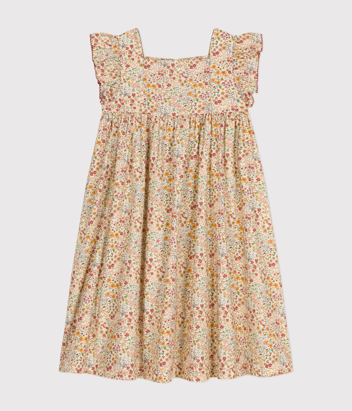 GIRLS' SLEEVELESS PRINTED POPLIN DRESS