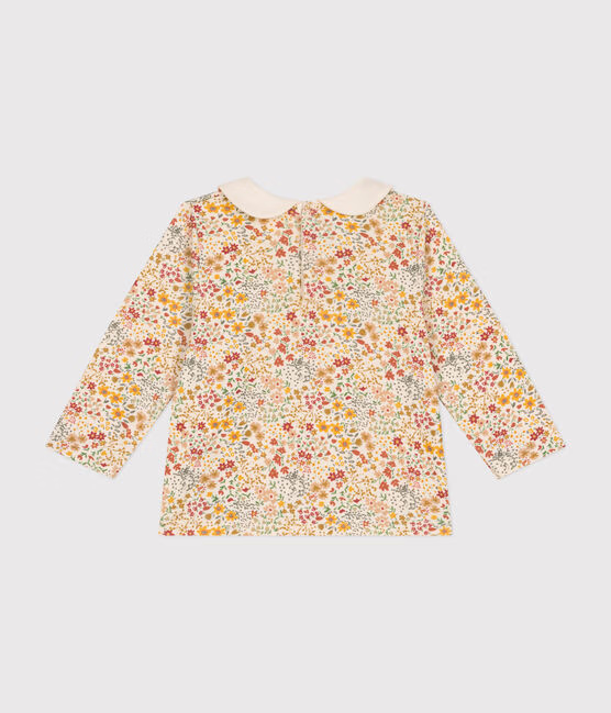 BABIES' COTTON BLOUSE WITH A COLLAR