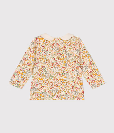 BABIES' COTTON BLOUSE WITH A COLLAR