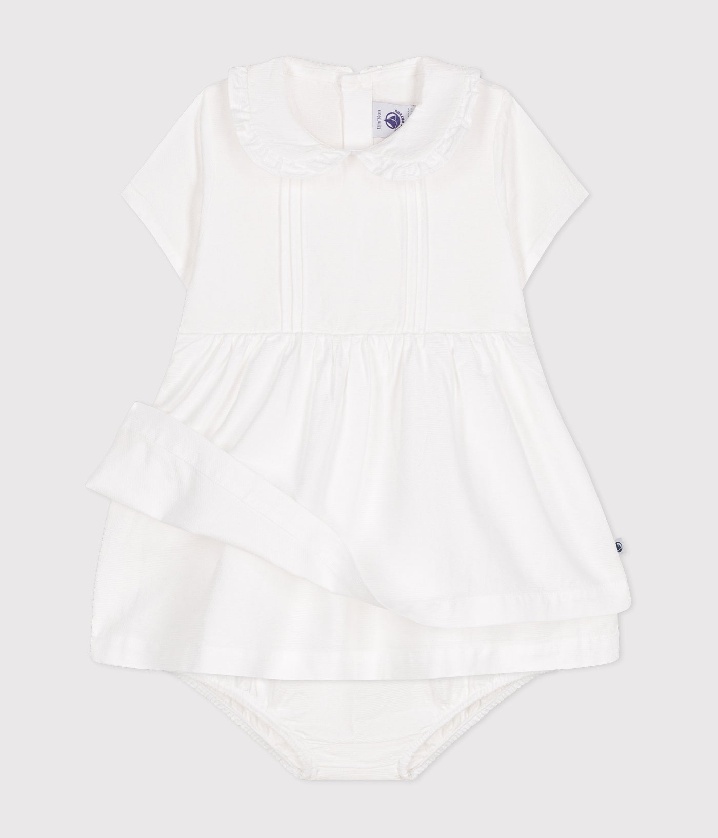 BABIES' COTTON PIQUE DRESS AND BLOOMERS