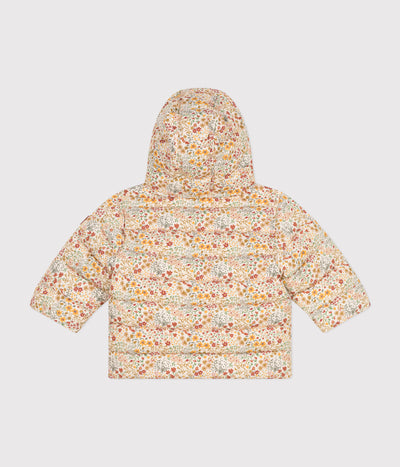 BABIES' PRINTED PUFFER JACKET WITH A HOOD