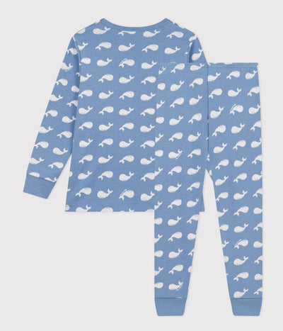 CHILDREN'S COTTON WHALE PRINT PYJAMAS