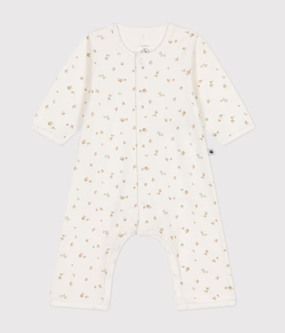 BABY GIRL'S ORGANIC COTTON FOOTLESS SLEEPSUIT