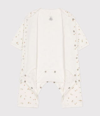 BABY GIRL'S ORGANIC COTTON FOOTLESS SLEEPSUIT