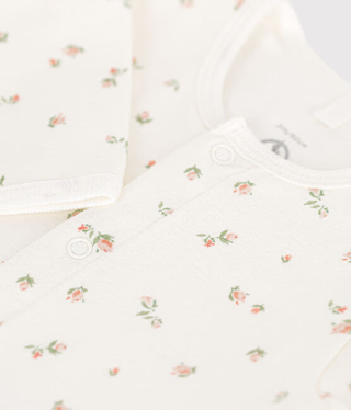 BABY GIRL'S ORGANIC COTTON FOOTLESS SLEEPSUIT
