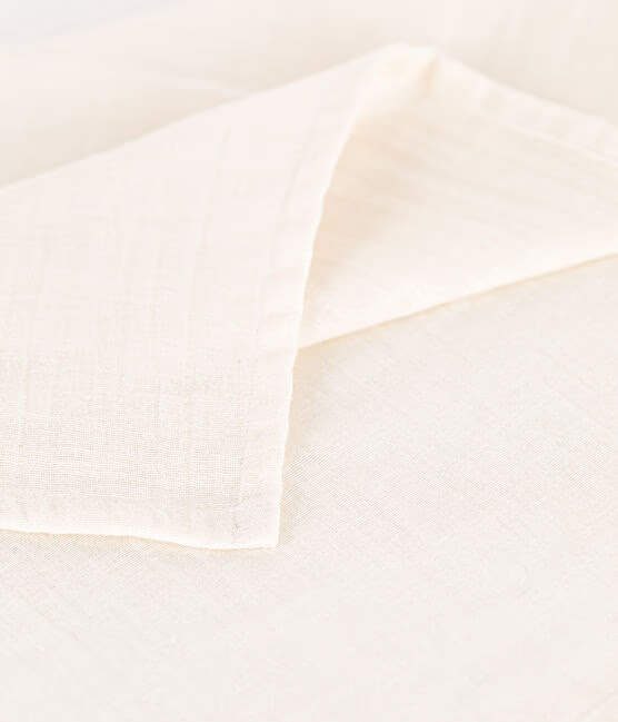 WHITE COTTON GAUZE MUSLIN FOR BABY