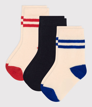 BABY UNISEX COTTON JERSEY SOCKS- 3-PACK