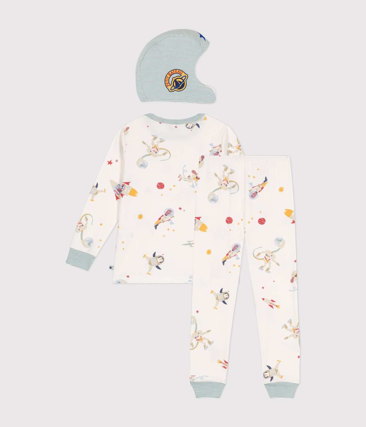 CHILDREN'S SPACE PRINT  FANCY DRESS COTTON PYJAMAS