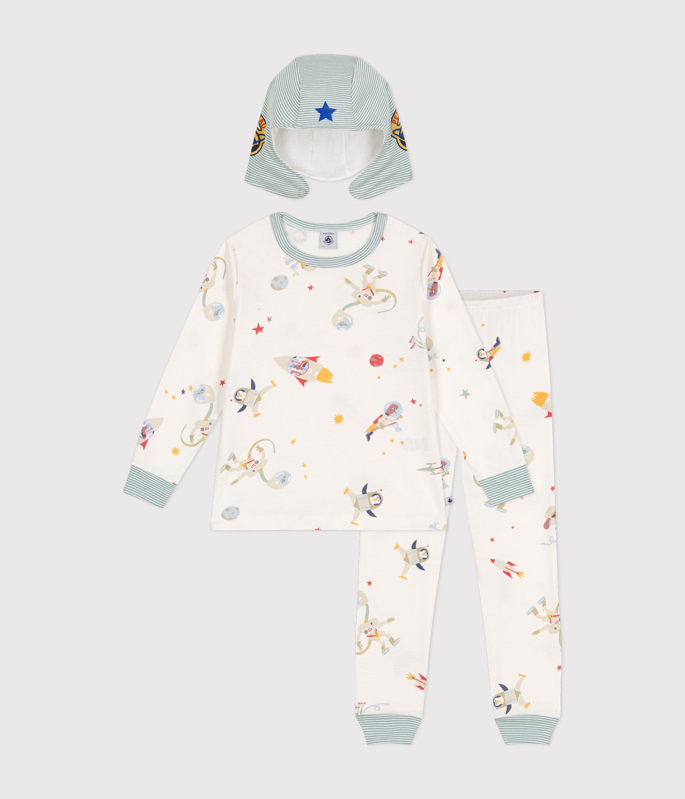 CHILDREN'S SPACE PRINT  FANCY DRESS COTTON PYJAMAS