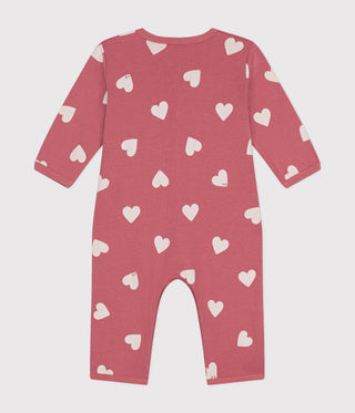 BABY GIRL'S ORGANIC COTTON FOOTLESS SLEEPSUIT