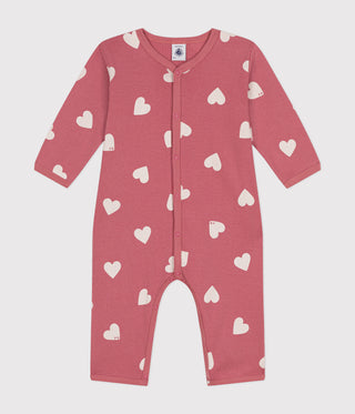 BABY GIRL'S ORGANIC COTTON FOOTLESS SLEEPSUIT