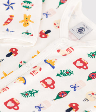 BABY BOY'S ORGANIC COTTON FOOTLESS SLEEPSUIT