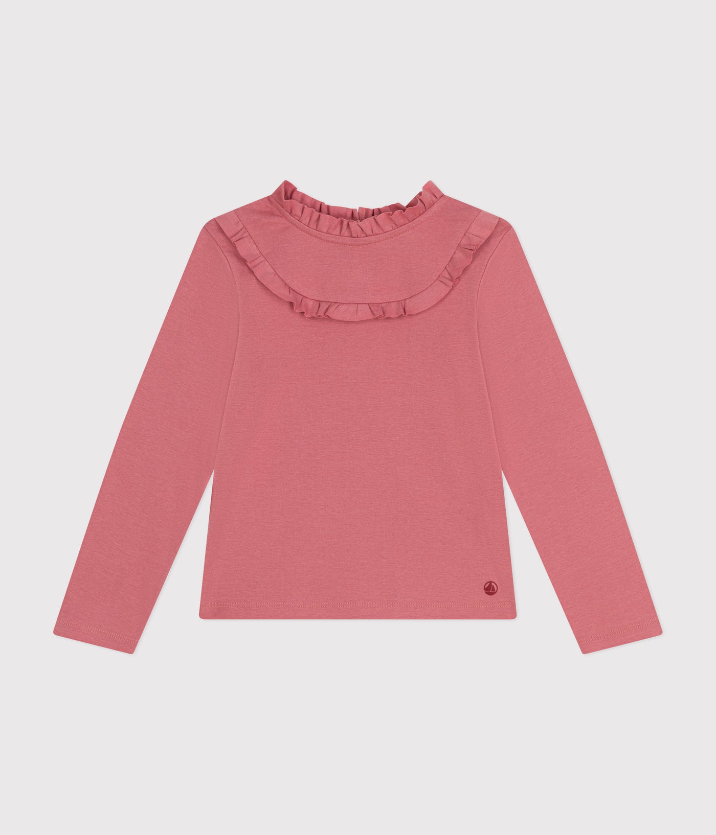 GIRLS LONG-SLEEVED RIBBED T-SHIRT