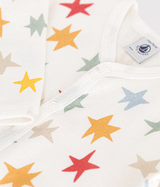 BABY BOY'S ORGANIC COTTON FOOTLESS SLEEPSUIT