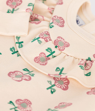 BABY GIRL'S ORGANIC COTTON FLEECE SWEATSHIRT