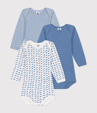 BABY BOY'S ORGANIC COTTON BODYSUIT - 3-PACK