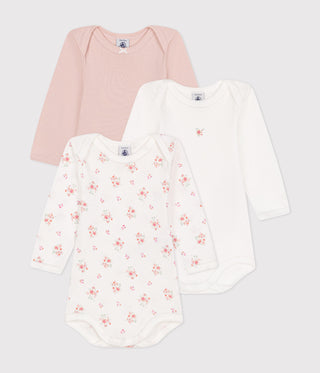 BABY GIRL'S ORGANIC COTTON BODYSUIT - 3-PACK