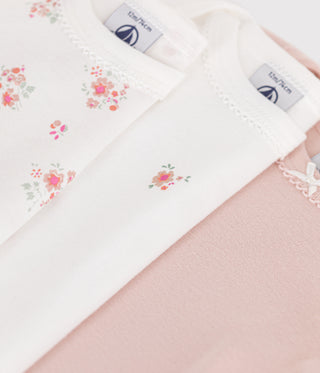 BABY GIRL'S ORGANIC COTTON BODYSUIT - 3-PACK