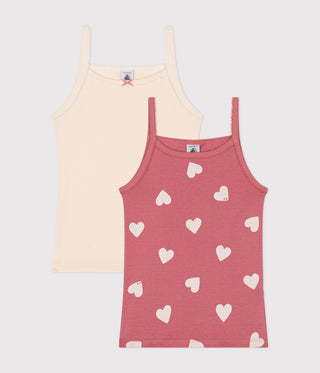 CHILDREN'S COTTON VESTS WITH FINE STRAPS - 2-PACK