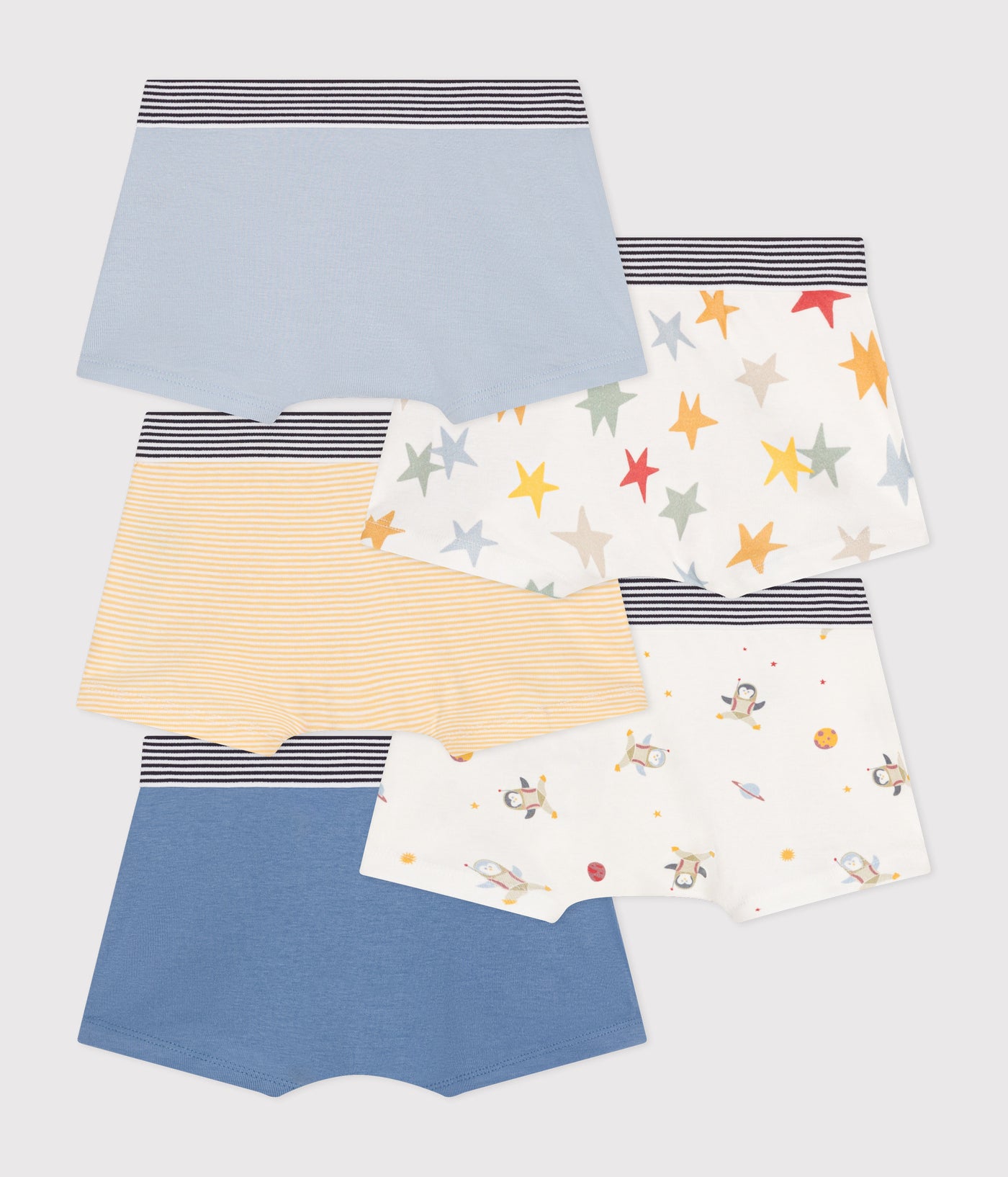 CHILDREN'S SPACE-THEMED BOXERS - 5-PACK