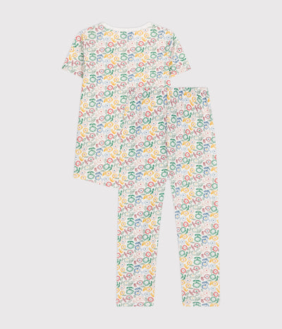 CHILDREN'S FLORAL PRINT COTTON PYJAMAS