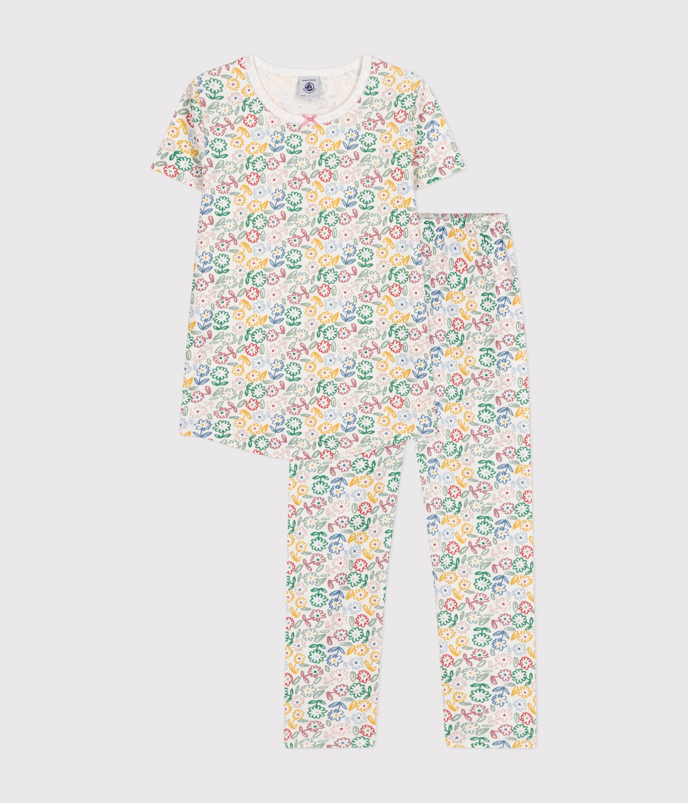 CHILDREN'S FLORAL PRINT COTTON PYJAMAS