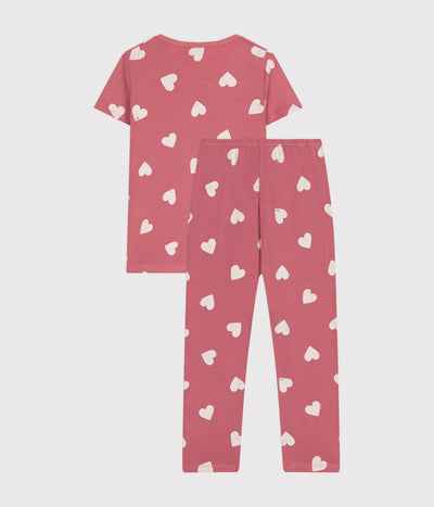 CHILDREN'S HEART PRINT PATTERN COTTON PYJAMAS