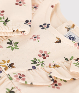 BABY GIRL'S ORGANIC COTTON TUBE KNIT DRESS