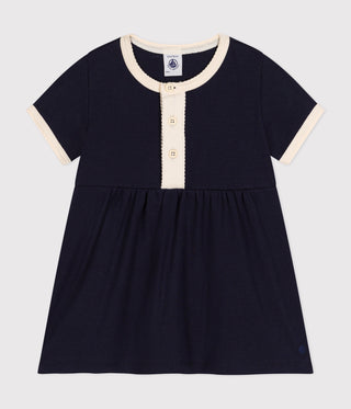 BABY GIRL'S ORGANIC COTTON SHORT-SLEEVED DRESS
