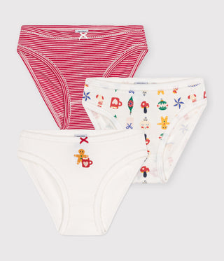 GIRL'S ORGANIC COTTON PANTIES - 3-PACK