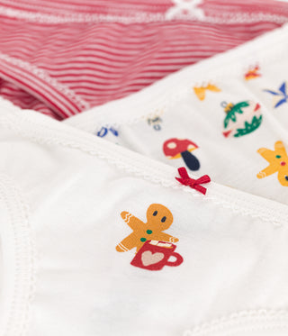 GIRL'S ORGANIC COTTON PANTIES - 3-PACK